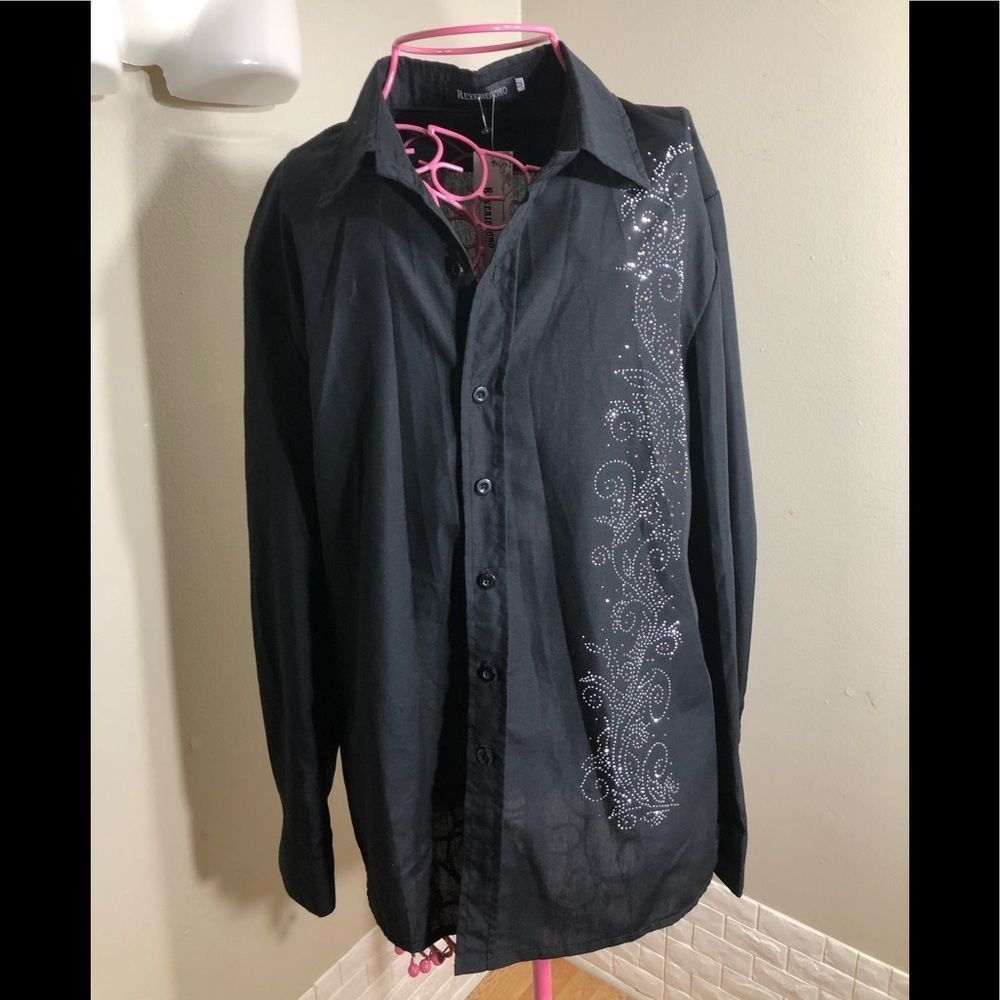 Bedazzled button down blouse